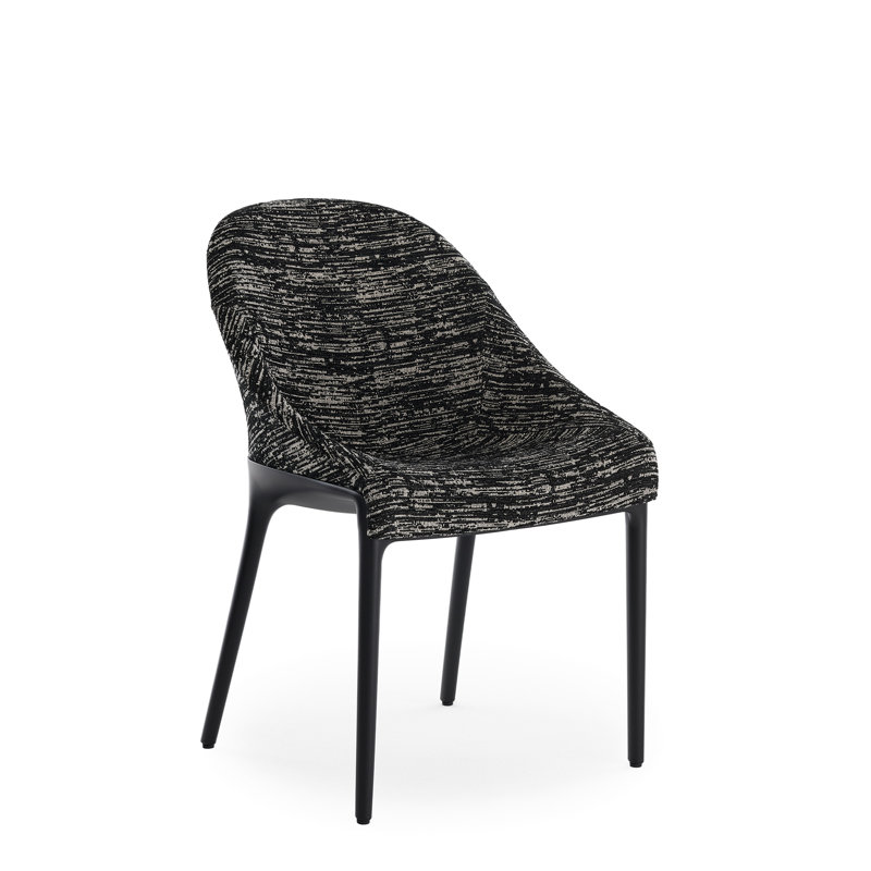Eleganza Upholstered Dining Chair, Black, Black
