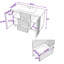 Meuble-lavabo moderne en grain de bois avec lavabo en résine, pied de support central réglable, portes et tiroirs à fermeture en douceur