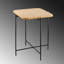 Table basse moderne avec structure en métal, finition noire et naturelle, 18,1 po x 22,0 po x 18,1 po | Fabrication 100% bois massif, démontée pour un assemblage facile | Design industriel élégant pour le salon et le bureau-687224349
