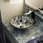 Novatto 16.5'' Black/Silver Glass Circular Bathroom Sink-95973681