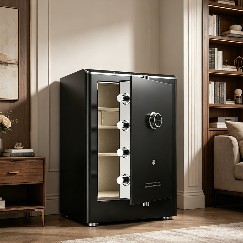 Armoire sécuritaire à empreinte digitale 23,62 "à usage domestique, H 16,54 po x l 14,17 po x P 23,62 po