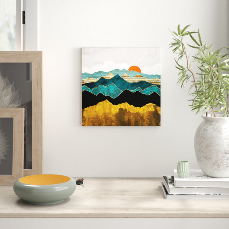 Turquoise Vista by SpaceFrog Designs - Wrapped Canvas Giclee Art Print, 45.72 cm H x 45.72 cm W x 1.91 cm D