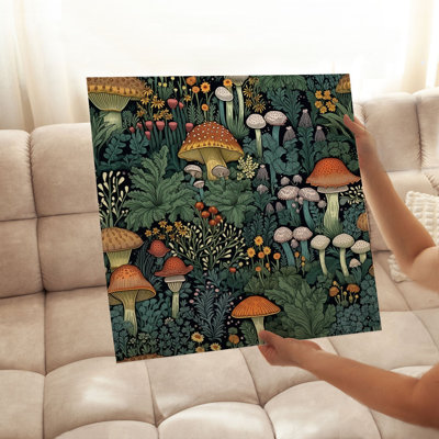 Botanical Cottagecore Forest Mushrooms IX Cottage Unframed Art Print