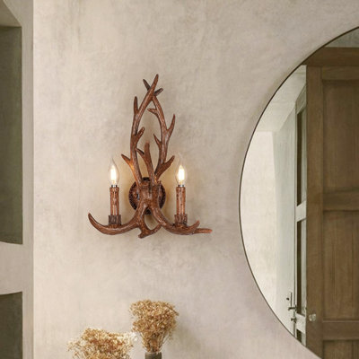 Applique murale rustique à 2 lumières Rustic