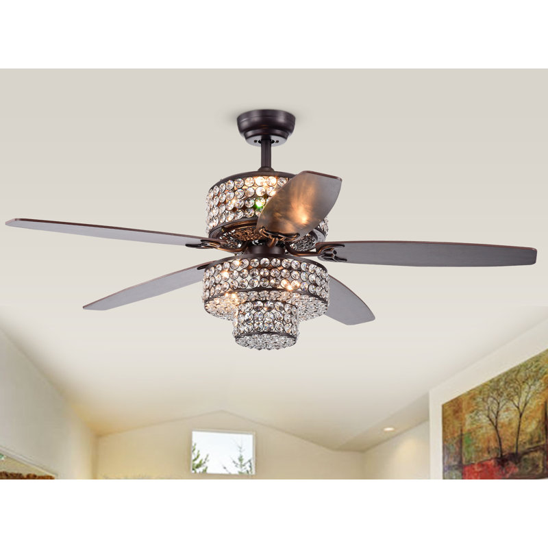 Gagnon 52'' Ceiling Fan with Light Kit, Remote