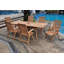 Ledya Outdoor 11 - Piece Teak Dining Set-1567982113-1567982114