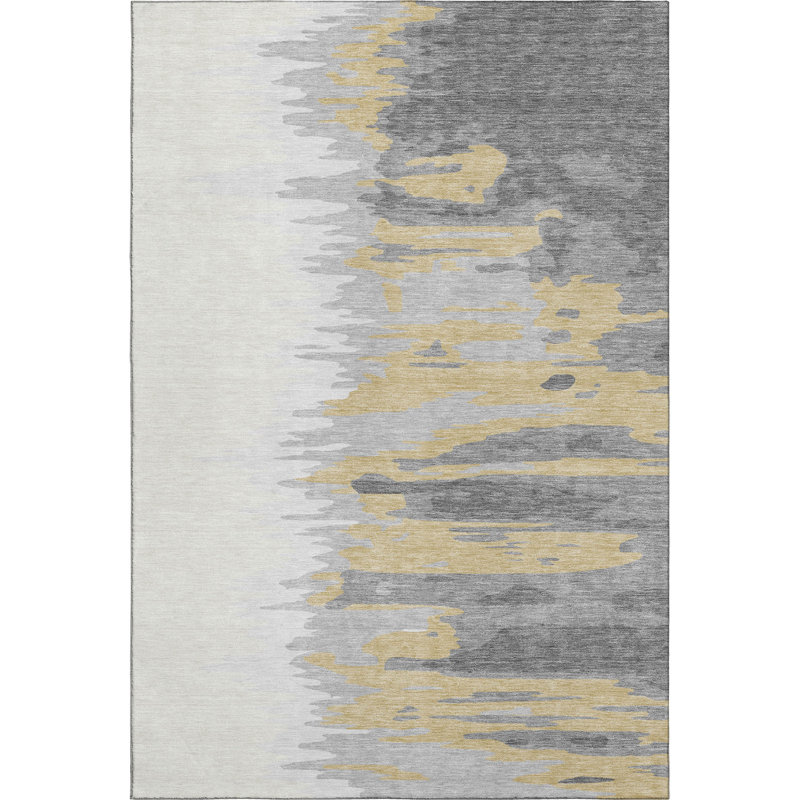 Premium Machine Washable Cortes AMF1050 Abstract Rug, Rectangle 2'6" x 3'10"