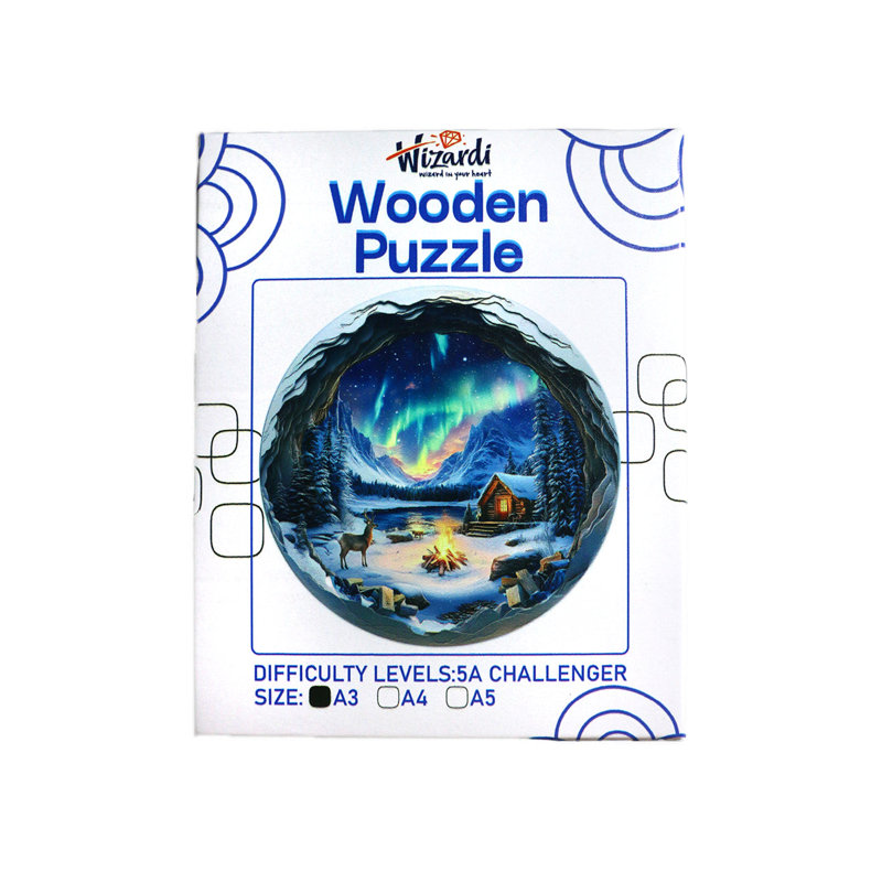 Northern Lights - casse-tête en bois par Wizardi F07N9-25
