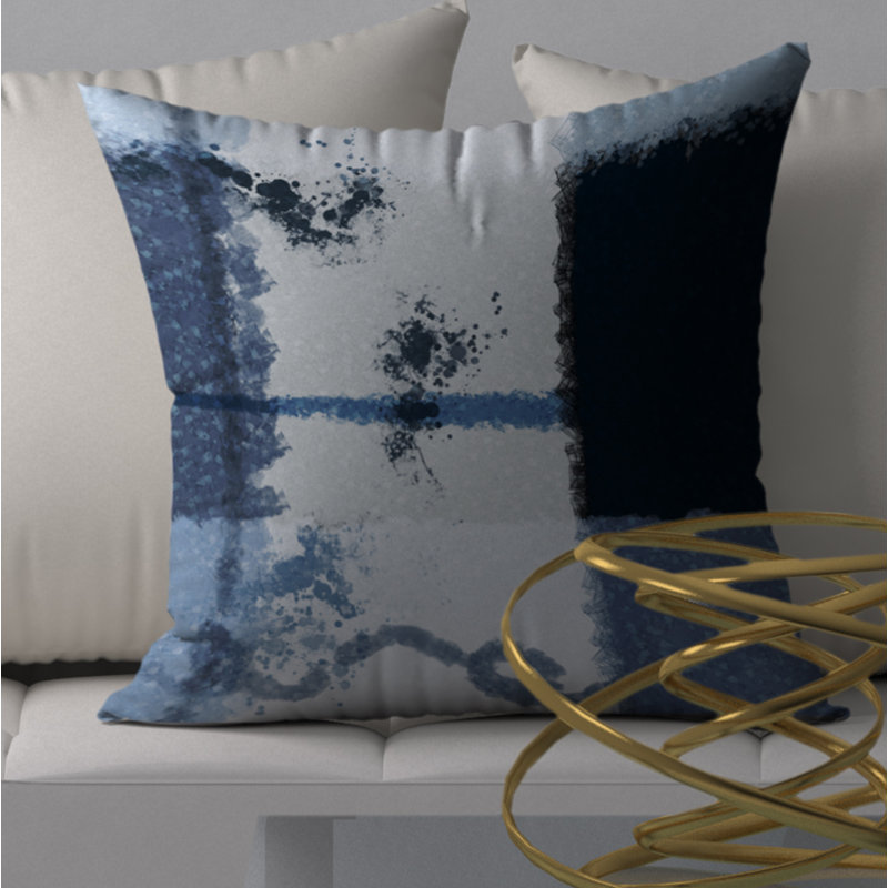 Abstract Throw Pillow, 18" H x 18" W