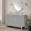 Meuble-lavabo sur pied 48 po, meuble-lavabo autoportant avec comptoir, cadre gris