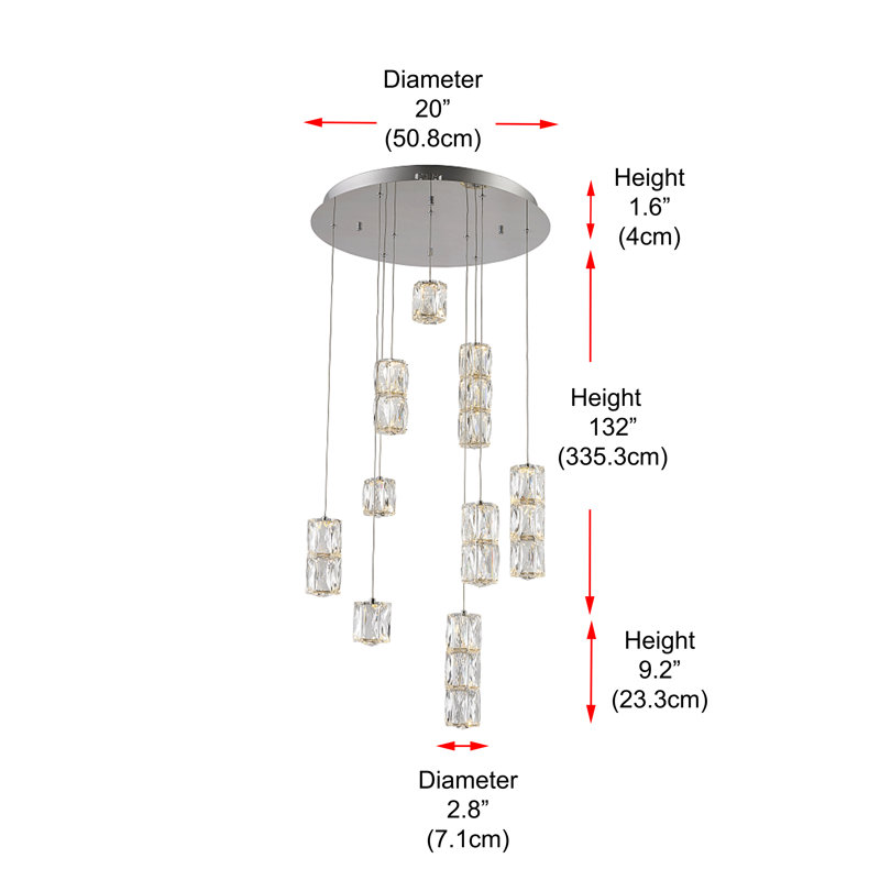 Alfee - Light LED Pendant, Chrome