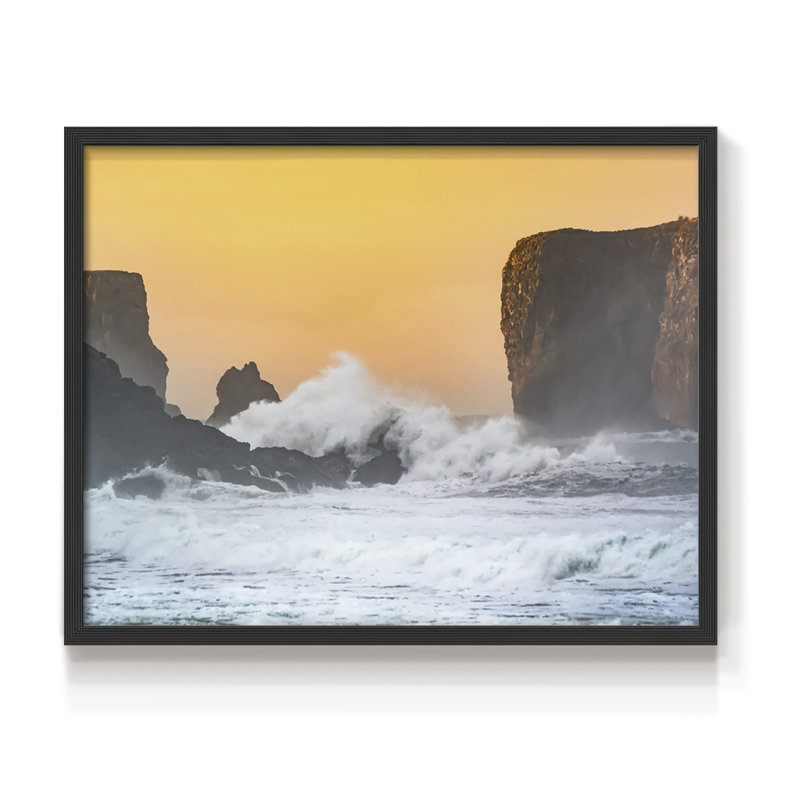 Spray -Framed Print - Restickable, H 22 po x l 28 po, Noir, noir, noir, noir