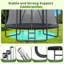 Trampoline 8 pi avec filet d'enclos et échelle, trampoline d'extérieur pour enfants et tout-petits, trampoline récréatif dans la cour arrière