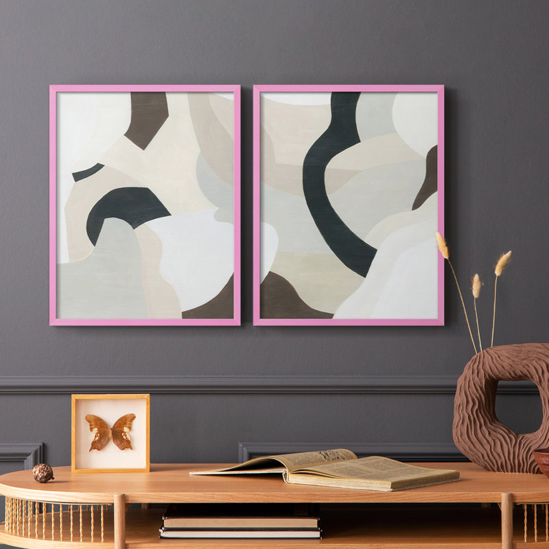 «I Shifting Neutrals», impression encadrée de qualité supérieure - prête à être accrochée - aucun clou requis - aucun clou requis