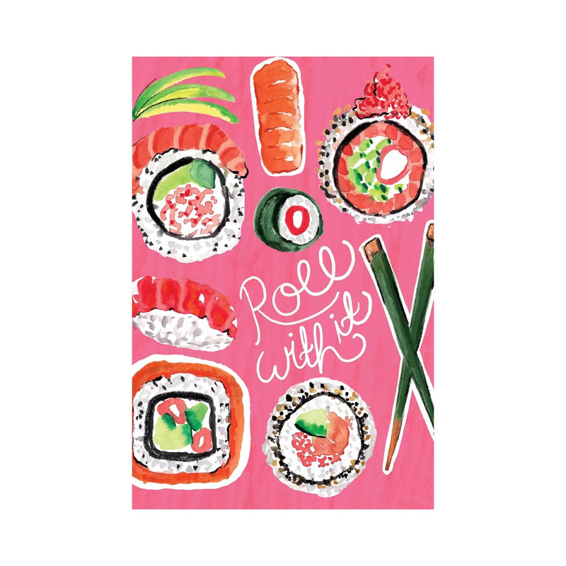 Sushis - impression sur toile tendue, H 12 po x l 8 po x P 0,75 po