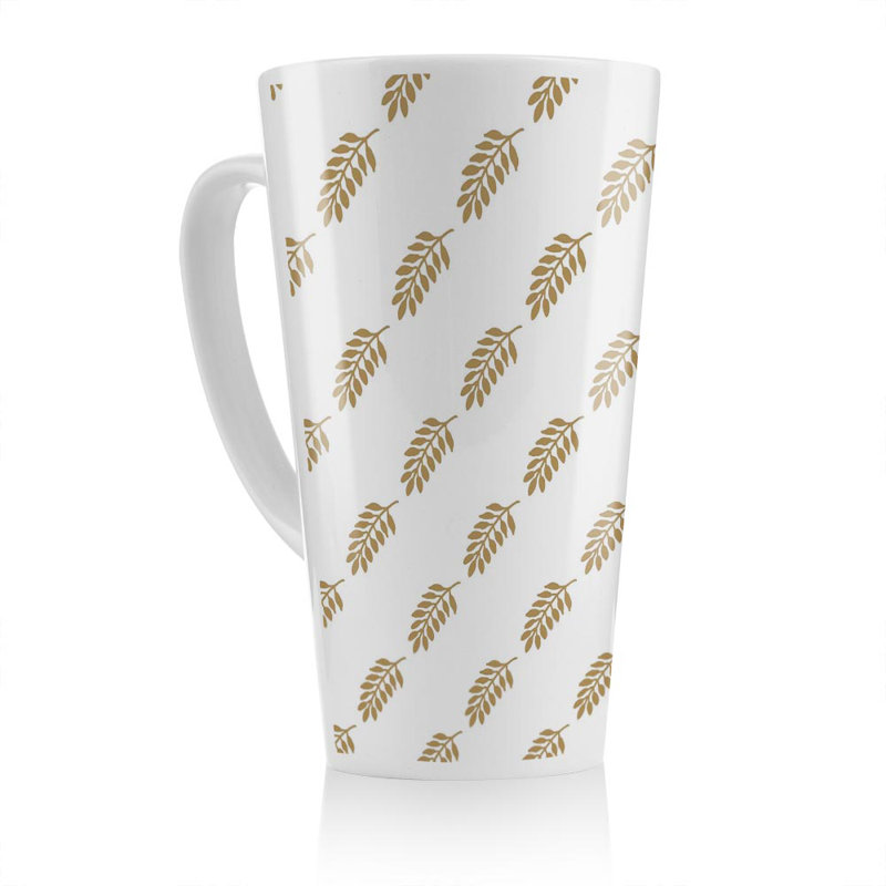 Leaf Pattern Latte Mug