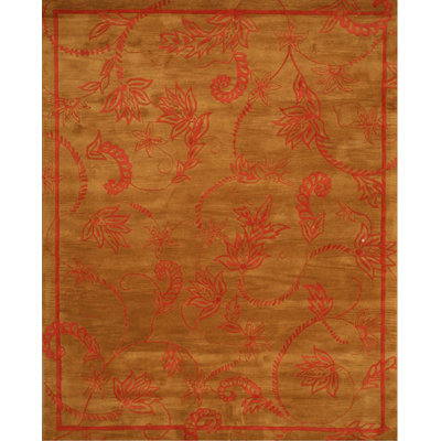 Bridgeman Violet Brown Hand Tufted Wool Contemporary Abstract Area Rug