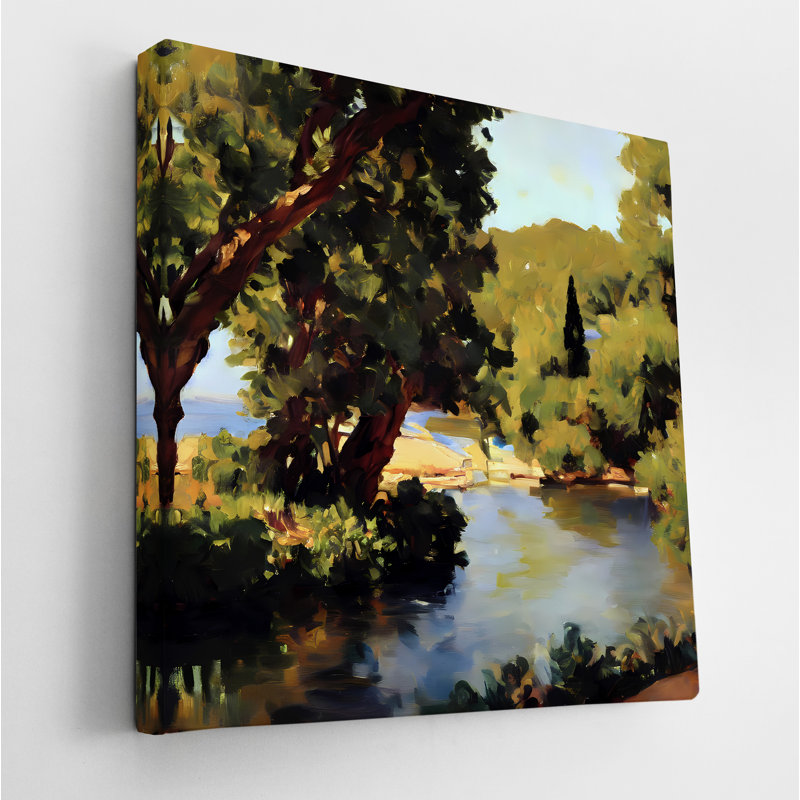 Along The River Banks, 54" H x 54" W