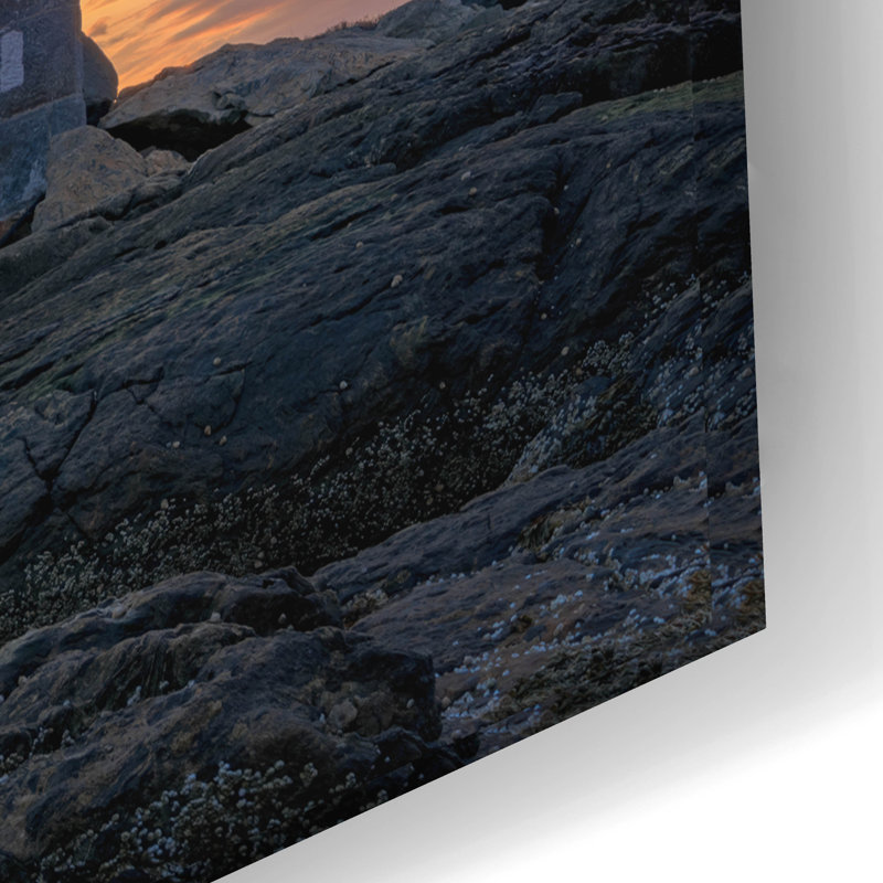 Art mural en verre Ebern Designs «Spring Morning At Marshall Point» par Rick Berk, H 16 po x l 24 po x P 0,2 po