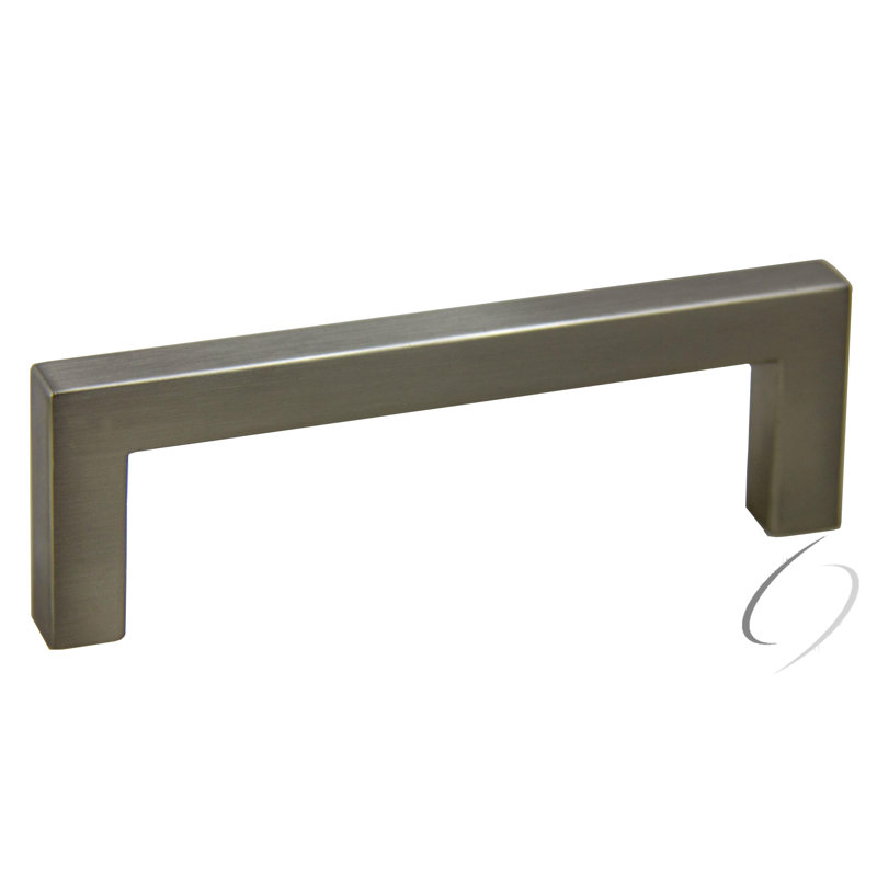 Poignée barre Modern Square 6 3/10 "Center to Center, Nickel satiné, 5"