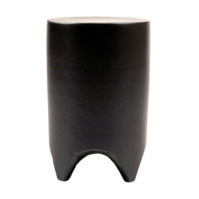 Hand-Carved Wood Side Table by Millwood Pines