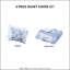 Housse de couette rayée bleue en microfibre pour lit simple / simple TG, attaches intérieures, literie lavable à la machine TG, microfibre, lavable, 2 taies décoratives incluses-125950409-125950411