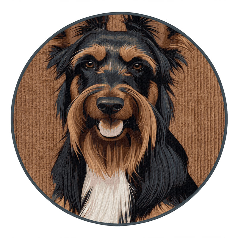  Tapis lavable pour chiens belges Tervuren, Rond 8 pi