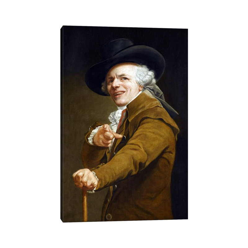 Joseph Ducreaux's Self-portrait by Joseph Ducreux - Wrapped Canvas Painting, 66.04 cm H x 45.72 cm W x 3.175 cm D