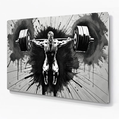 Sports Weightlifting Green Metal Wall Art