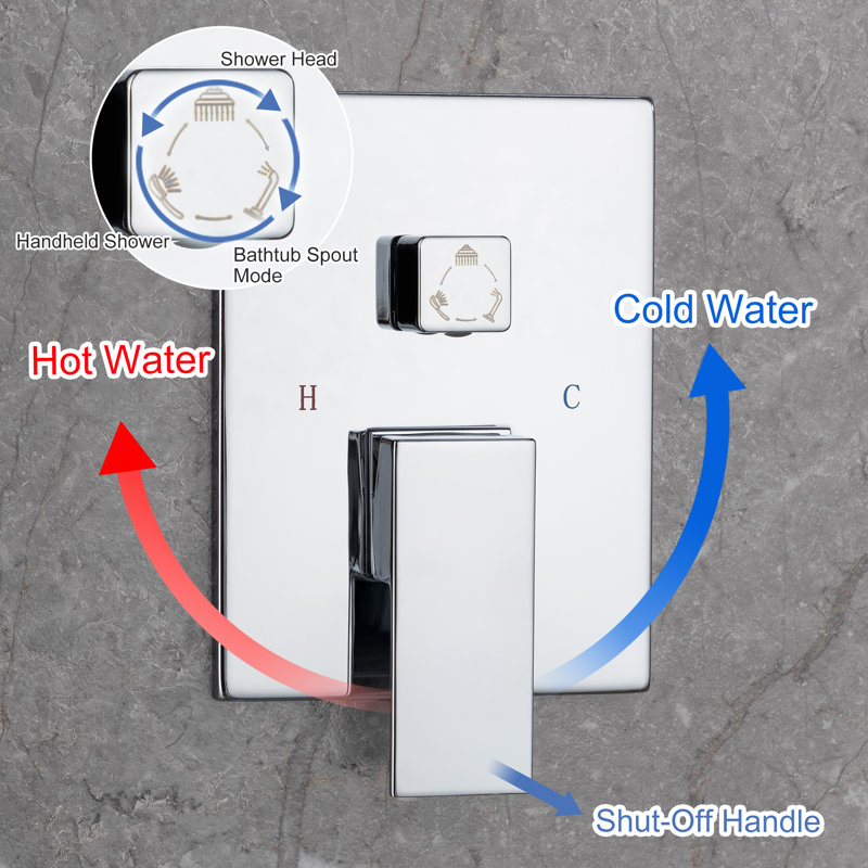 All-In-One Kit with Rough in-Valve, Chrome