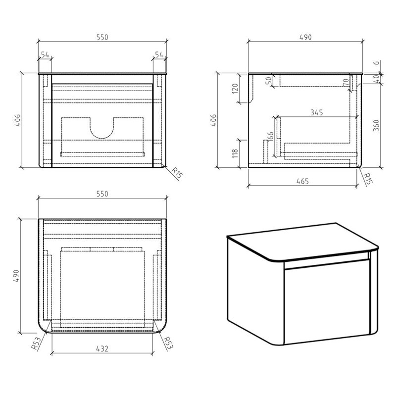 1397cm Single Bathroom Vanity Base Only in White, Light Grey, White