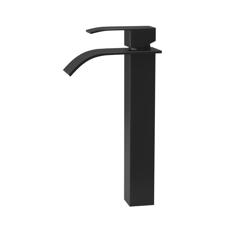 Robinet pour salle de bain à poignée simple Keira, Noir mat