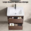 24 Inch Wall Mounted Bathroom Vanity with Durable Porcelain Sink and Spacious Drawer for Modern Bathrooms