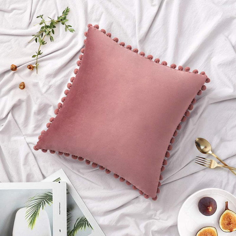 Housse de coussin carrée, Rosé