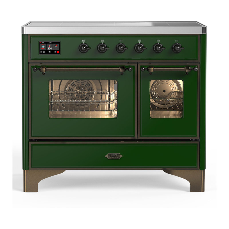 Majestic III Series 40 Inch Induction Range with 6 Induction Elements in Stainless Steel (Brass Trim), Burnished