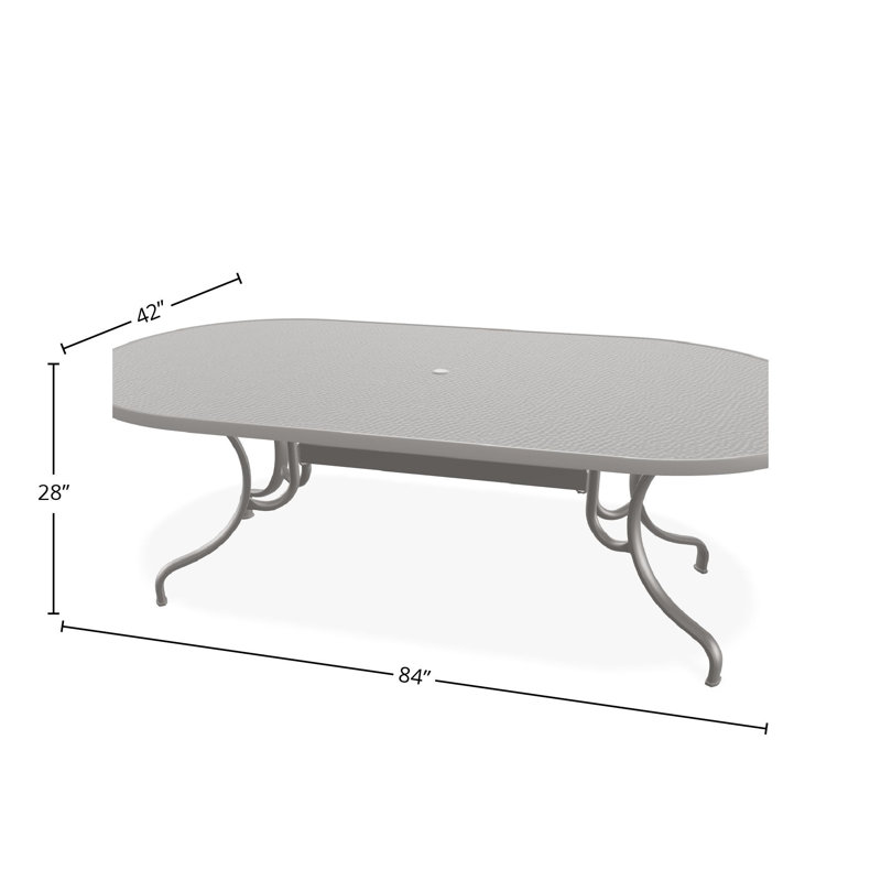 Outdoor Oval Dining Table, Gray/Warm Gray