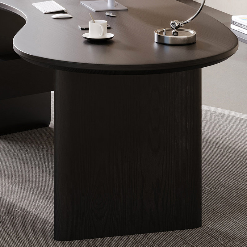 Bureau d'écriture noir Creative Unique, H 28,74 po x l 78,74 po x P 30,31 po