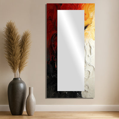 Encre monochrome Echo II - miroir fauvisme pour décoration murale - imprimé sur métal