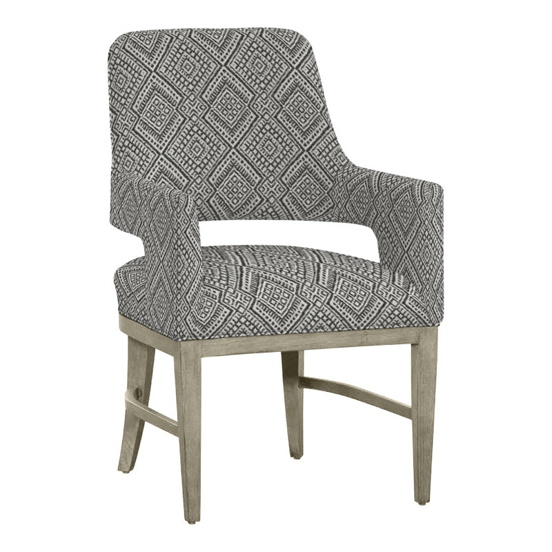 Chaise avec accoudoirs Josie, Amande chamois, Gris anthracite 9508