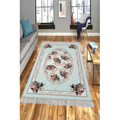 Luxurious Velvet Area Rug (4.6 x 7.2 ft), 100% Antibacterial Fabric, Non-Slip Cotton Backing, Pile Height: 0.4 in | Machine Washable, 3D Digital Print Design | Perfect for Living Room & Bedroom Decor, Soft & Durable