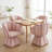 Upholstered Swivel Vanity Chair- Modern Accent Chair for Makeup Room, Pink-1716463749