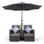 Duenweg Long Double Chaise with Cushions and Table