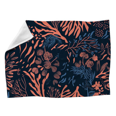 Tropical Flora Fleece Throw Blanket - Cool pattern Throws for Sofas or Beds