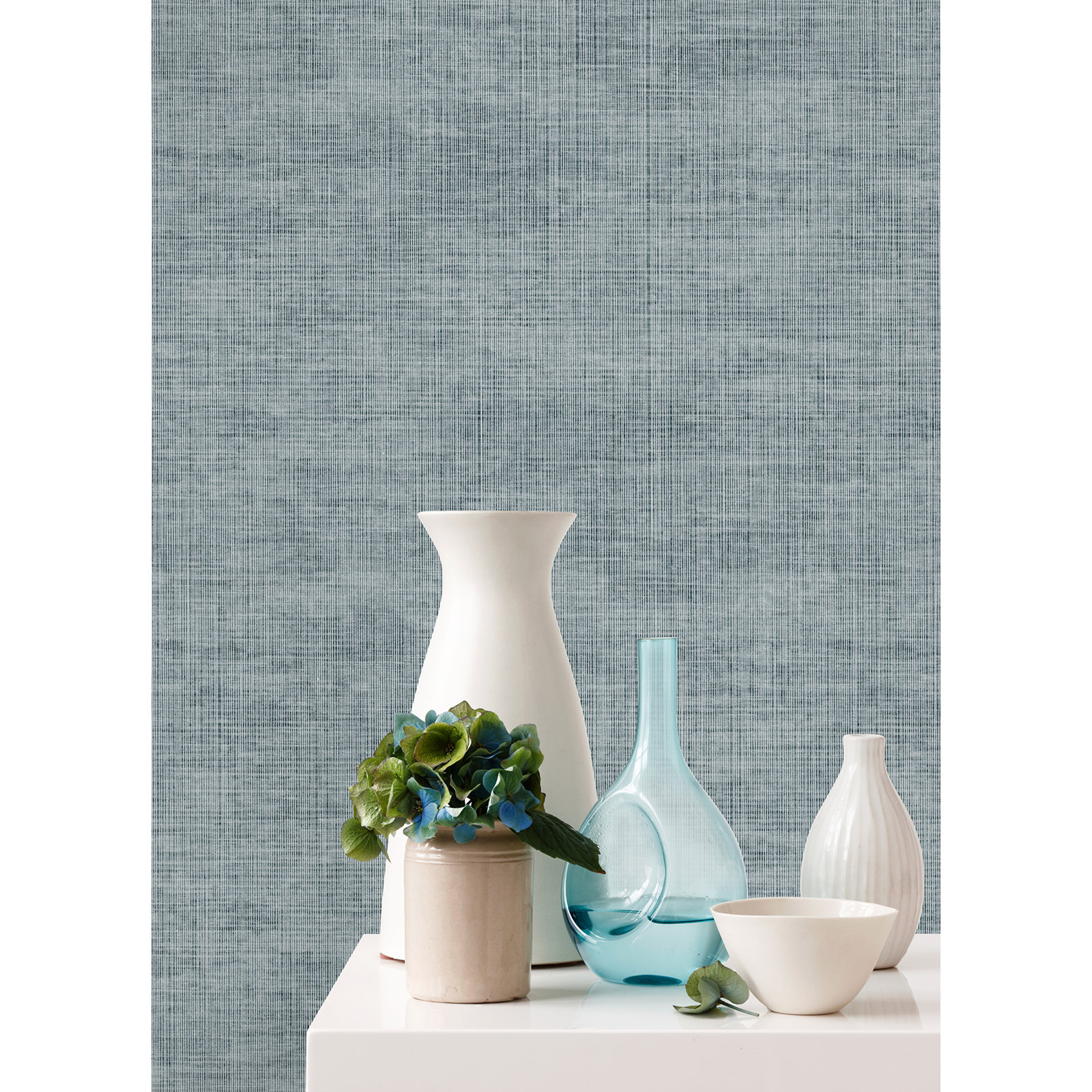 Princeton Modern Striped Wallpaper, Blue