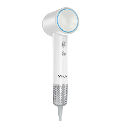 Yinole G6-5 High-Speed Ionic Hair Dryer Ultra-Light 0.9 lb, Quiet less than 65 dB, 3 Heat Modes with LED Ring Light, Fast Drying for Short/Medium/Long Hair, Great for Home, Travel, Salon, Kids, Pets & Gift