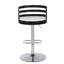 Tabouret de bar pivotant à dossier moderne en bois avec coussin-405624271