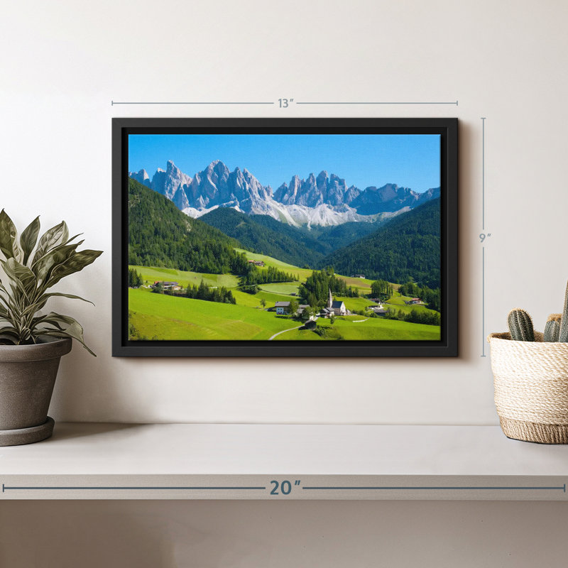 «Pantops Village In Santa Maddalena», reproduction sur toile, H 9 po x l 13 po