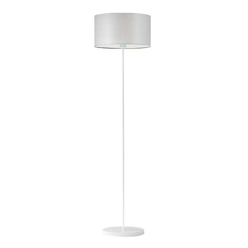 Askel 156cm Traditional Floor Lamp, White, Light Grey