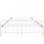 Structure de lit en métal blanc pour lit grand, tête de lit de style victorien et lit plateforme robuste et durable, style, rangement rapide