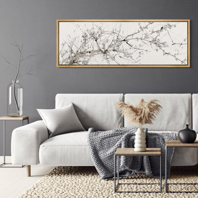 «Chinoiserie», encre minimaliste antique, décoration rétro, très grand, reproduction d'art, art mural, chambre à coucher